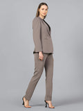 Plain Grey Women's Formal Pant Suit