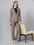 Plain Grey Women's Formal Pant Suit