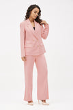 Relaxed Fit Wide Leg Trouser Set - Pink