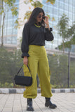 Relaxed fit Linen cargo pants for ladies