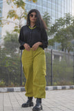 Relaxed fit Linen cargo pants for ladies