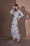 Grey Comfort fit Women's Printed Maxi Dress