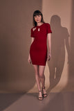 Office Party Women's Red Mini Bodycon Dress