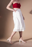 Cotton White Comfortable Women's Culottes