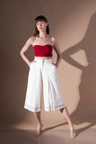 Cotton White Comfortable Women's Culottes