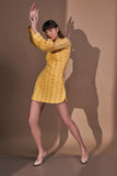 Yellow Full sleeves Ladies Workwear Dress