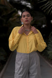 Yellow cotton women shirt 