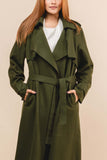 wool longline trench coat