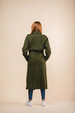 wool longline trench coat