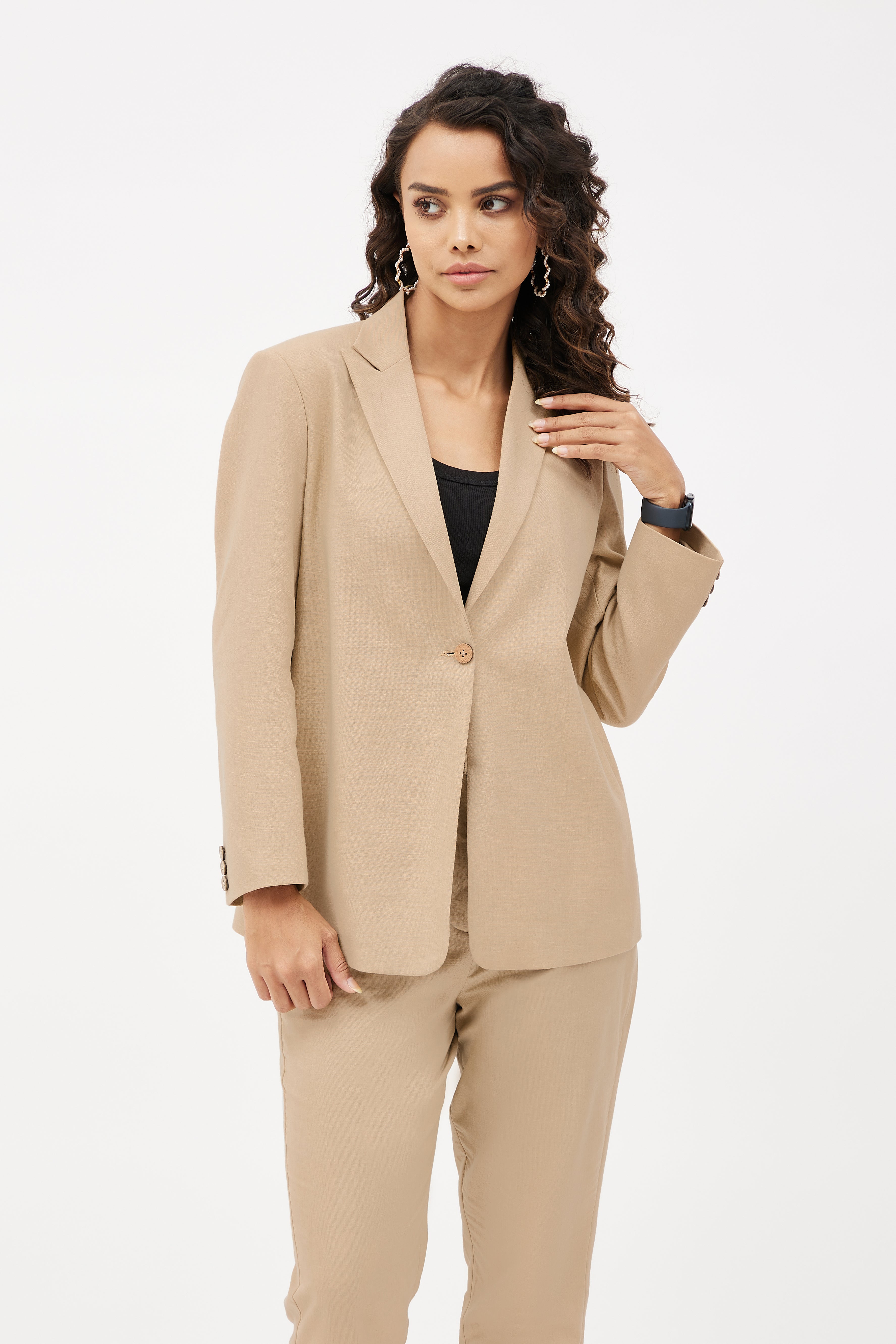 Buy BEFORE COLLECTION Womens Formal Suit with Blazer and Trouser of Same  Material Beigei Size SMLXLXXL at Amazonin