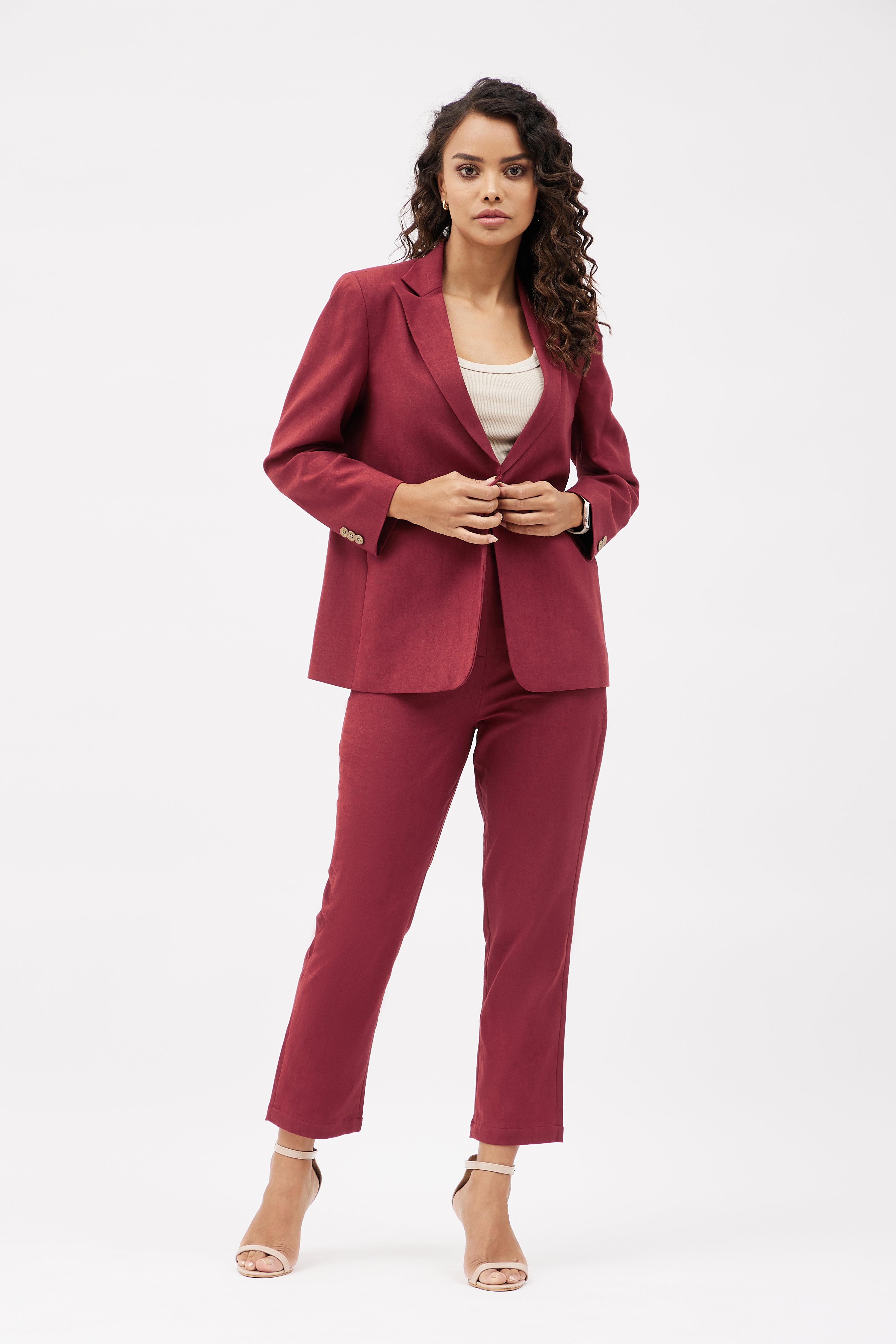 Glamher Women Blazer Shirt and Trouser Set  Buy Glamher Women Blazer  Shirt and Trouser Set Online at Best Prices in India  Flipkartcom
