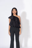 One Shoulder Ruffle Top