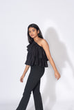 One Shoulder Ruffle Top