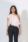 One Shoulder Ruffle Top