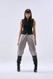 Grey Officewear Adjustable Pleated Culottes