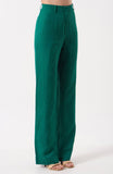 Green Linen High Waist Trouser for Workwear