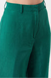 Green Linen High Waist Trouser for Workwear