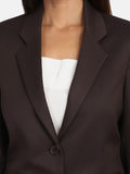 Women's Poly Cotton Pant Suit - Chocolate Brown