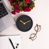 Eclectic Black - Concrete Table Clock