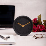 Eclectic Black - Concrete Table Clock