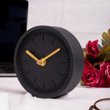 Eclectic Black - Concrete Table Clock