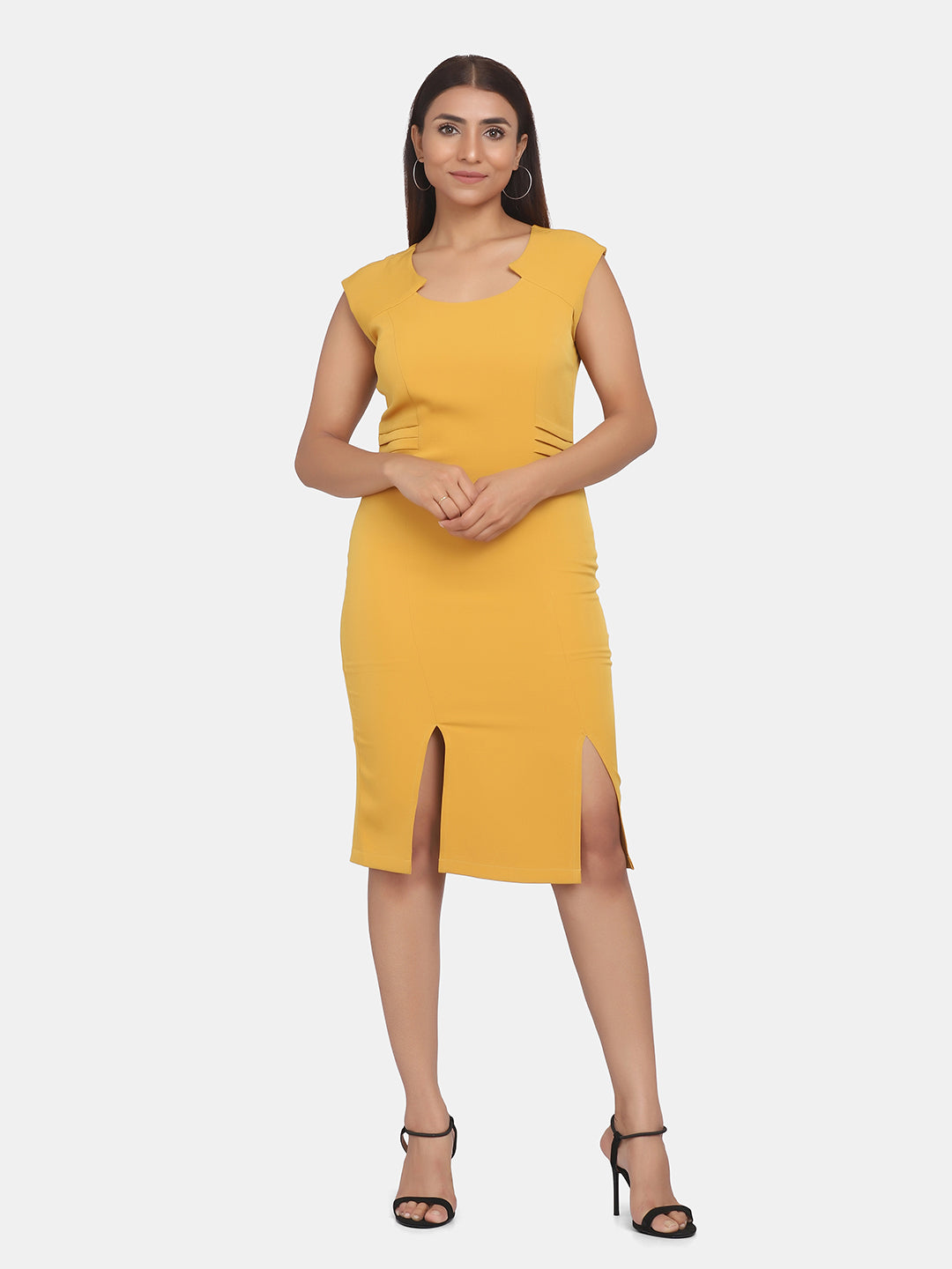 Yellow Handloom Cotton Shift Dress – Madhurima Bhattacharjee