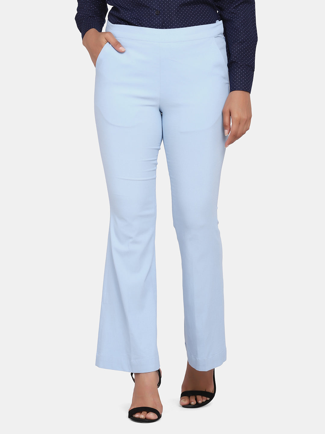 Buy TINTED Sky Blue Formal Pants for Women online