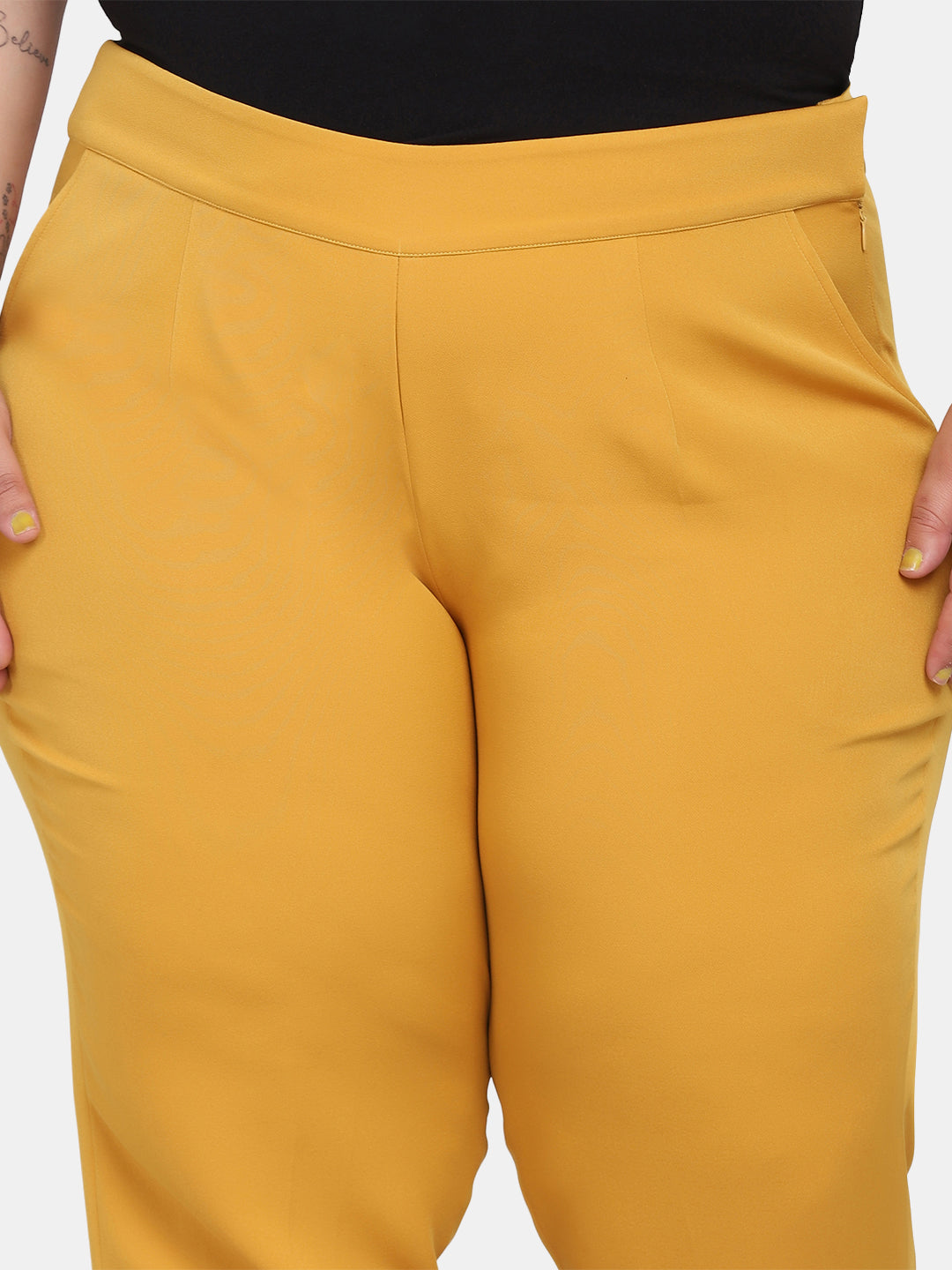 Buy Yellow Trousers & Pants for Women by Jaipur Kurti Online | Ajio.com