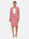 Women’s Work Formal Stretch Skirt Suit - Pink