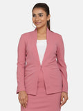 Women’s Work Formal Stretch Skirt Suit - Pink