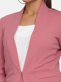 Women’s Work Formal Stretch Skirt Suit - Pink