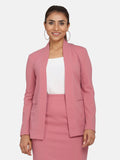 Women’s Work Formal Stretch Skirt Suit - Pink