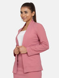 Women’s Work Formal Stretch Skirt Suit - Pink