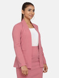 Women’s Work Formal Stretch Skirt Suit - Pink