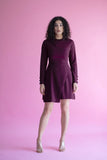 Asymmetric Maroon Casual Work Dress