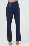 High Waist evening Blue sequin pant