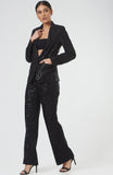 Classic Women's Black Sequin Pants