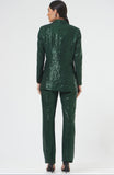 Women's Office Party Green Sequin Blazer