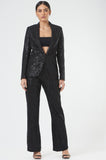 Ladies Corporate Evening Black Sequin Blazer