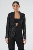 Ladies Corporate Evening Black Sequin Blazer