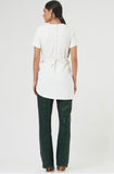 Classic White asymmetric Work top with belt