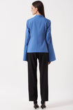 Blue Women's Formal Bell Sleeve blazer