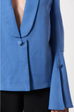 Blue Women's Formal Bell Sleeve blazer