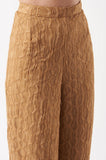 Textured Crop Gold Women's Evening pants