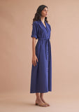 Breathable Cotton Buttondown Midi Dress