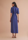 Breathable Cotton Buttondown Midi Dress