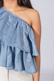 One Shoulder Ruffle Top