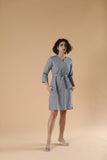 Grey Cotton Women's Workwear Dress