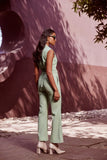 Ladies Sage Green Tailored Trousers