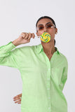 Qua Lime Green cotton shirt